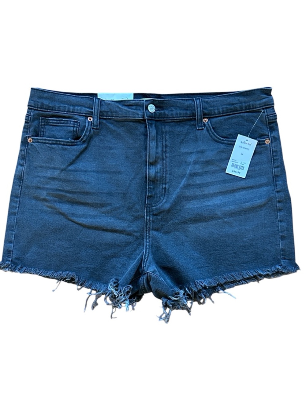 NEW Willow & Root Black The Mom Fit Jean Shorts